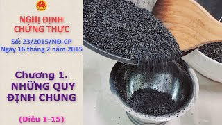 Nghị Định 232015NĐCP  Cấp bản sao từ sổ gốc Chứng thực chữ ký hợp đồng giao dịch  Chương 1 [upl. by Leverett]