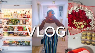 VLOG Fridge restock running errandscooking  weekly vlog beauty makeup shopping [upl. by Ardnasyl]