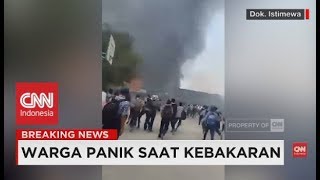 Video Amatir  Kepanikan Saat Pabrik Kembang Api Meledak di Kosambi [upl. by Agripina881]