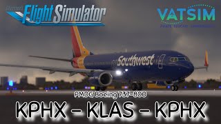 MSFS 2020 Live  Real World Southwest Ops  PMDG Boeing 737800  B738  Phoenix  Las Vegas [upl. by Dyson]