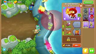 Bloons TD 6  Flooded Valley  Hard  Magic Monkeys Only Strategy Guide [upl. by Adnarim101]