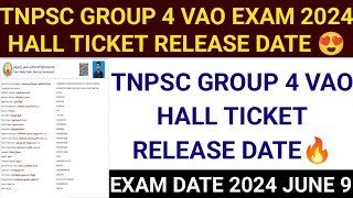 TNPSC GROUP 4 EXAM HALL TICKET DATE IN TAMIL 2024 [upl. by Eilujna]