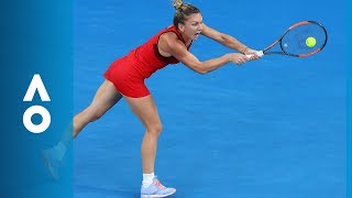 Fantastic 17 shot rally in the womens final between Halep and Wozniacki  Australian Open 2018 [upl. by Ahsemrak]