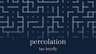 A brief explanation of Percolation the math of infinite parties [upl. by Sama]