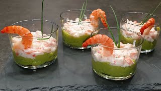 VERRINES de lAvocat et Crevettes recette facile🍤 ՎԵՂԻՆ ծովախեցգետին ավոկադո [upl. by Merna]