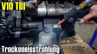 V10 Bi Turbo Motorblock sauber machen mit Trockeneisstrahlung  Wahnsinns Ergebnis😍 Coolmaster [upl. by Cha]