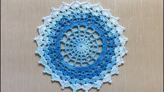 How to crochet a doily  Easy crochet doily tutorial [upl. by Courtnay]