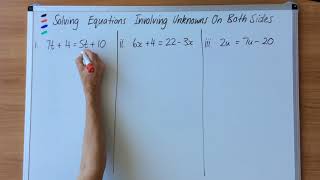 Solving equations involving unknowns on both sides [upl. by Nylloh]