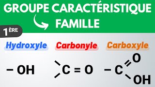 Groupes caractéristiques et familles fonctionnelles  1ère  PhysiqueChimie [upl. by Hailed]