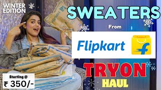 All new Winter Sweaters haul from FLIPKART 🧶  Tryon Honest review  gimaashi [upl. by Calderon811]