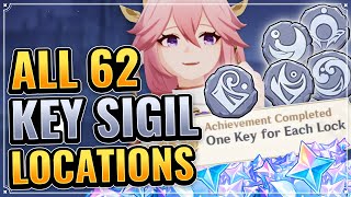 ALL 62 KEY SIGILS LOCATIONS WITH TIMESTAMPS  DETAILED GUIDE Genshin Impact Enkanomiya Puzzles [upl. by Annaehr]