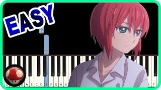 Here  Mahoutsukai no Yome OP  EASY Piano Tutorial  魔法使いの嫁OP曲【ピアノ簡単楽譜】Here by TAM [upl. by Lleroj]