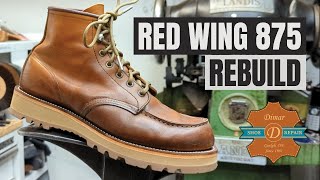 Red Wing 875 Moc Toe Rebuild With Custom Wedge [upl. by Zaria]