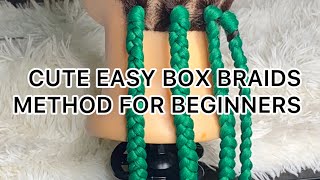 HAVE YOU TRIED THIS CUTE BOX BRAIDS METHOD braidsboxbraidshair extensions hairhair care [upl. by Ensign784]