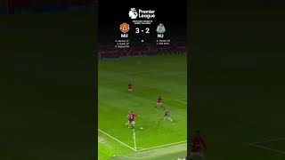 🚨FULL TIME MANCHESTER UNITED VS NEWCASTLE UNITED 32 ✨ manchesterunited newcastleunited shorts [upl. by Reine]