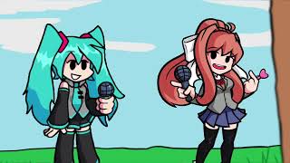 talentless fox cover fnf miku vs monika [upl. by Anitsyrk]