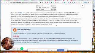 Ch1 Problems Basic Tax Concepts Calculating Tax Average vs Marginal Rates SS [upl. by Ahsenot]