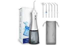 Water Dental Flosser for Teeth Cordless EasyHome Oral Irrigator Cleaning with 5 Modes AOW03 [upl. by Suolekcin]