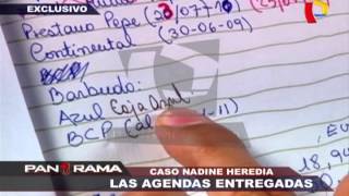 Caso Nadine Heredia las agendas entregadas 12 [upl. by Anahsak]