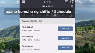 Paano Kumuha ng shifts  schedule  Food Panda Rider Roadrunner app tutorial IOS [upl. by Jeavons]