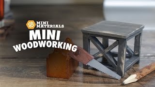 Mini Woodworking Rustic End Table [upl. by Ytisahc969]