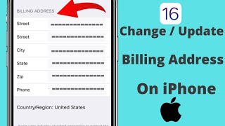 How to Change Billing Address on iPhone Update Billing Information in Apple IDiOS 16 2022Hindi [upl. by Cathee950]