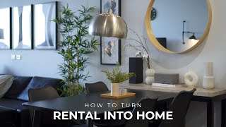 How To Turn A Rental Into A Warm And Inviting Home  Decorating Hacks [upl. by Eiddal]