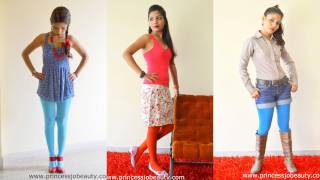 How to style tightsLeggings amp We Love Colors Tights Review SuperPrincessjo [upl. by Mccall]