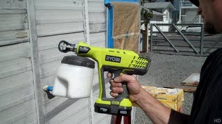 Ryobi 18 volt Pro Tip paint sprayer [upl. by Nwahsit]