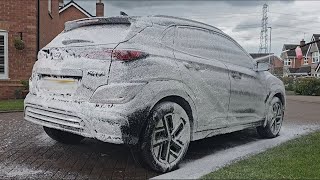 Full Exterior Detailing Washing  6 Month Ceramic Coating Hyundai Kona [upl. by Hnahym]