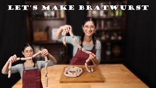 How to Make Bratwurst at Home  Collaboration with gourmetwoodsman [upl. by Atikihs]