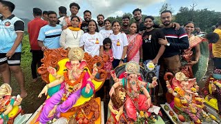 ७ दिवसांच्या बाप्पाचे विसर्जन❤️ बायकासोबत सोबत गेलो मालवणात😍kokan vlog🐟 [upl. by Seale]