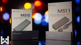 NVME vs SATA M2 External SSD Enclosure Comparison  Silverstone MS10 amp MS11 [upl. by Yrekaz949]