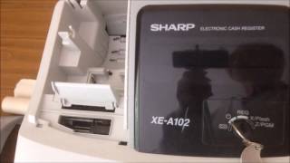 Sharp XEA102 Cash Register How to change  replace the batteries [upl. by Berton362]