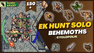 TIBIA EK HUNT SOLO 103 BEHEMOTHS CYCLOPOLIS BEHEMOTH QUEST [upl. by Zevahc]