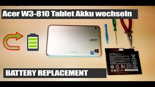 💻🔋Acer W3810 Tablet Gehäuse öffnen und Akku wechseln  BATTERY REPLACEMENT OPEN HOUSING REPAIR [upl. by Nnairac356]