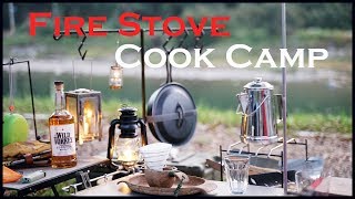 Solo Camp 솔로캠핑 4 Fire Stove Cook 감바스 샤슬릭 [upl. by Elad113]