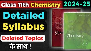 Class 11th Chemistry latest Syllabus 2024  Deleted Topics in Chemistry Class 11th [upl. by Gilles379]