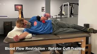 Blood Flow Restriction  Rotator Cuff Training [upl. by Eenttirb]