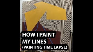 Abstract hard edge painting time lapse How I paint my hardedge lines [upl. by Renba]