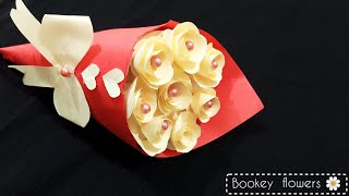 DIY Paper Flower BOUQUETBirthday Gift ideasFlower Bouquet making at Home diy viralvideo [upl. by Jews]