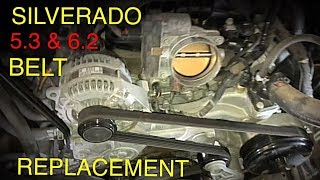 Silverado Sierra 53 amp 62 Belt Replacement 20142019 [upl. by Mascia]