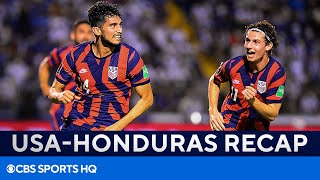 Honduras vs USA USMNT dominates second half wins 41 FULL RECAP  CBS Sports Golazo [upl. by Certie]