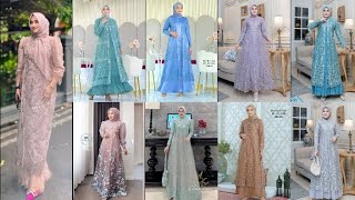 Model Baju Gamis Brokat 2024 untuk Kondangan Pesta Lamaran Dll [upl. by Atikat]