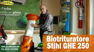 Caratteristiche del biotrituratore Stihl GHE 250 [upl. by Amihc]