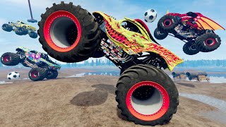 Monster Truck Mud Battle 55  BeamNG Drive  Griffs Garage [upl. by Rick989]