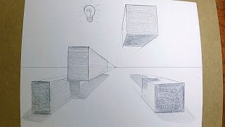 How to Draw Boxes in 1Point Perspective [upl. by Crockett]