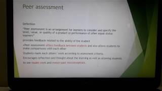 Meaning and Purpose of Self AssessmentPeer AssessmentTeachers Assessment [upl. by Nicolella]