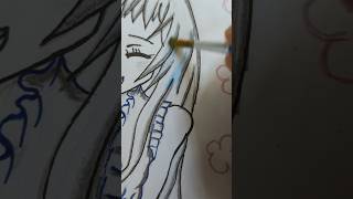 Smileart drawing drawing artistdrawing watercolor subscribe shorts anime fanart girl cute [upl. by Elmina]