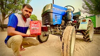 Escort Steeltrac 15 Mini Tractor Engine Oil Service At Home  Mini Tractor Video [upl. by Nnaeitak]